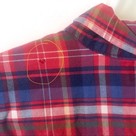 H&M L.O.G.G. Cotton Twill Plaid Button Down Shirt - Picture 7 of 7